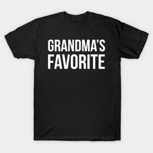 Grandmas Favorite Funny Grandparent Grandchild Gift T-Shirt